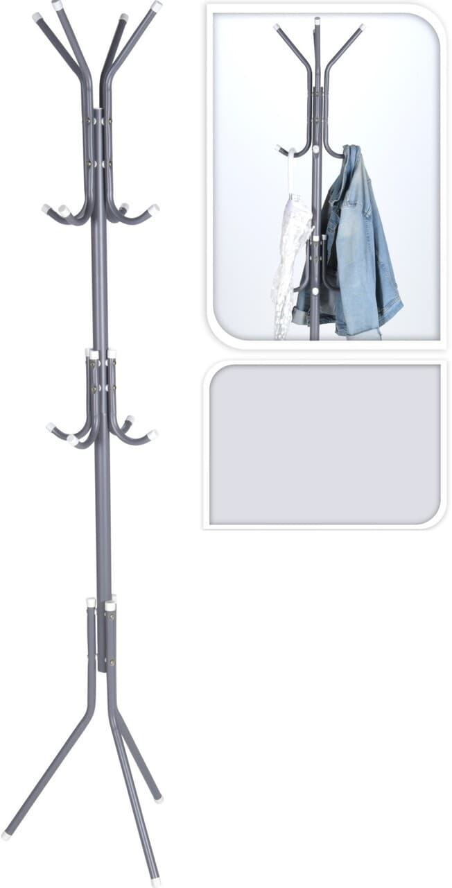 Cuier pentru haine Excellent, H170 cm, fier, gri deschis