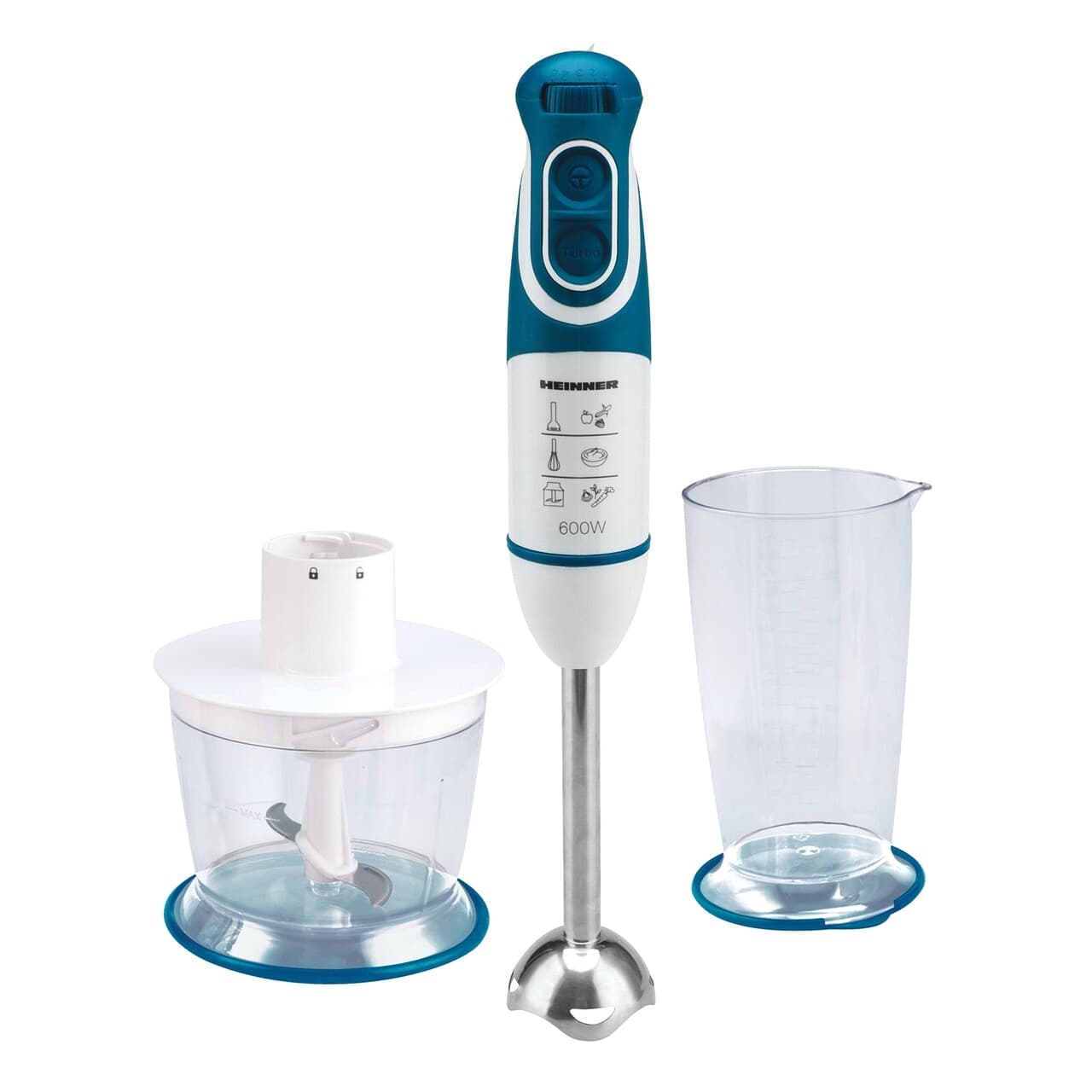 blender de mana heinner multifunctional 600 w 5 viteze albastru