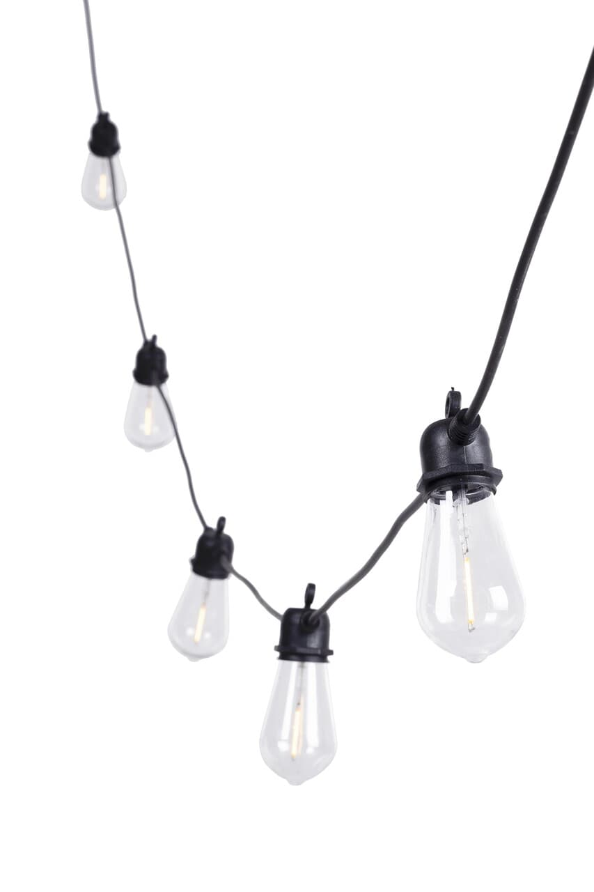 Ghirlanda pentru exterior 6 LED-uri Flare, Bizzotto, 6.4 metri, extensibila, transparent