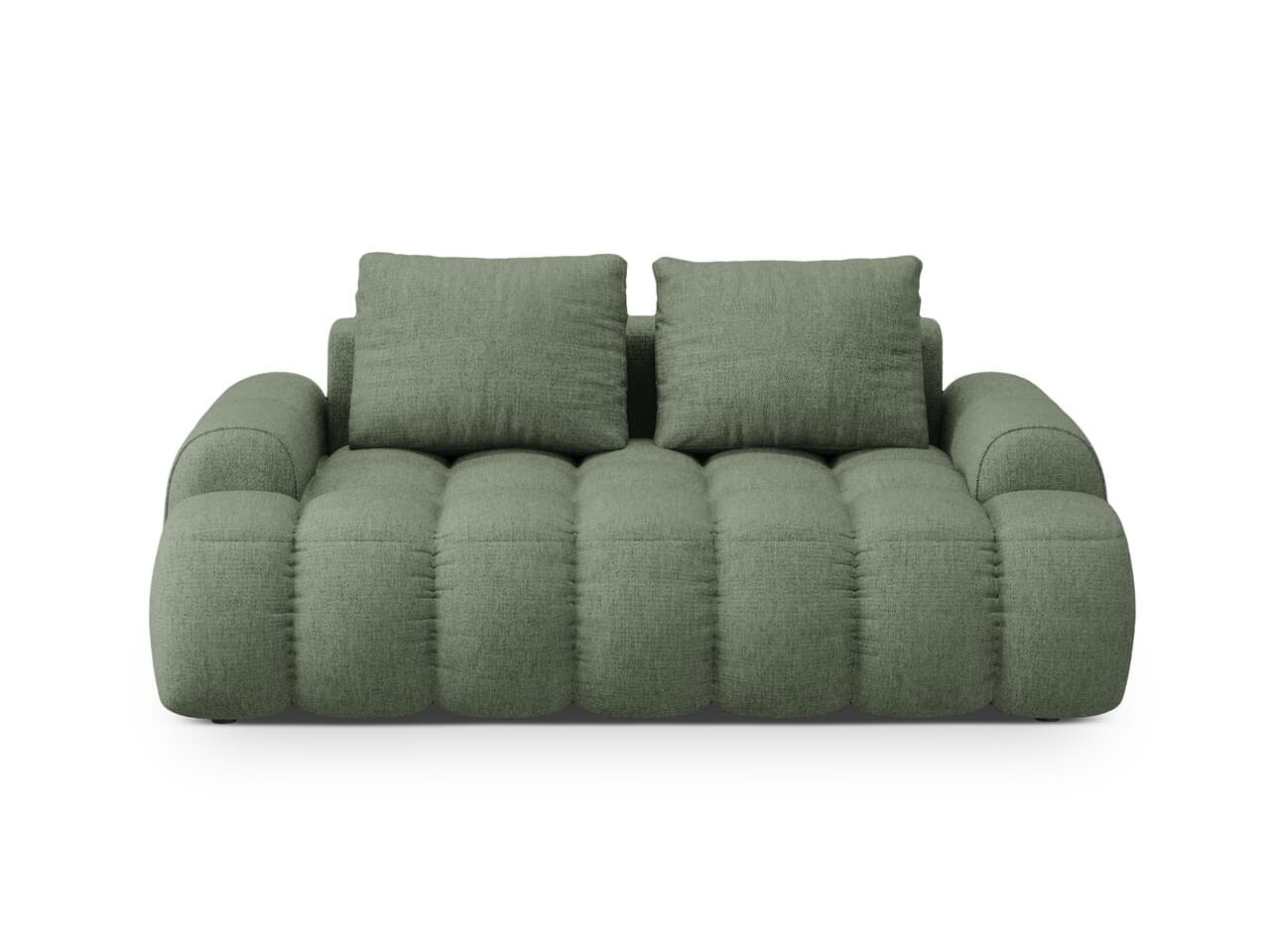 Canapea 2 locuri, Linz, Cosmopolitan Design, 175x100x84 cm, tesatura structurata, verde oliv inchis
