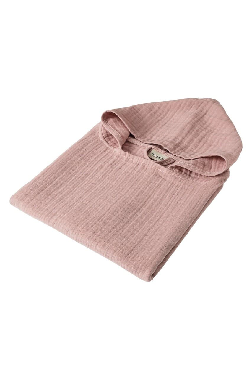 Poncho pentru copii, L'essentiel Maison, Juno, 54x60 cm, Bumbac, Roz pudra