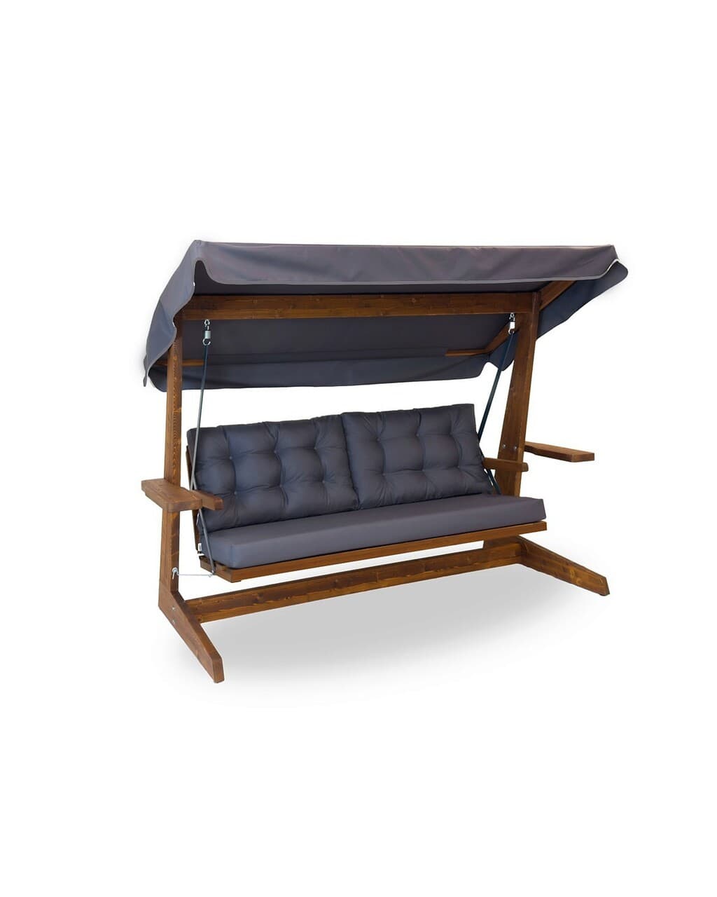Balansoar de gradina 3 locuri, Hanah Home, Viva 2400, 237x100x175 cm, Antracit