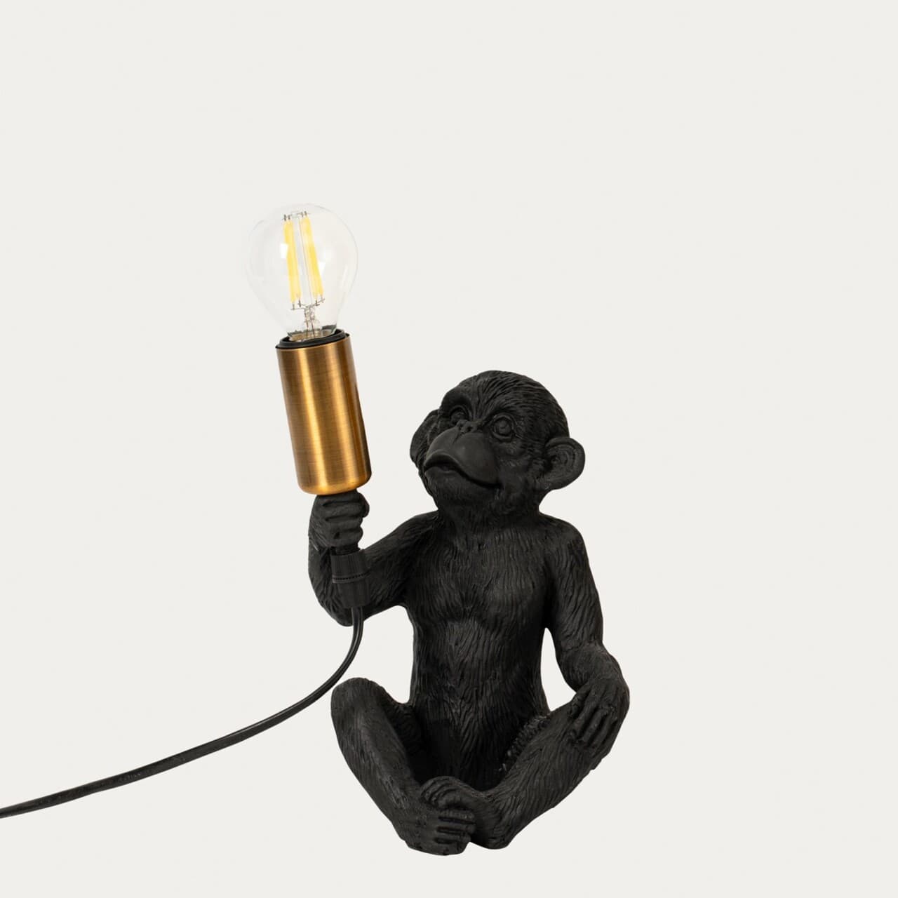 Lampa de masa Atta, Homla, 14x11.5x20.5 cm, 40W, 1x E14, polirasina/metal, negru