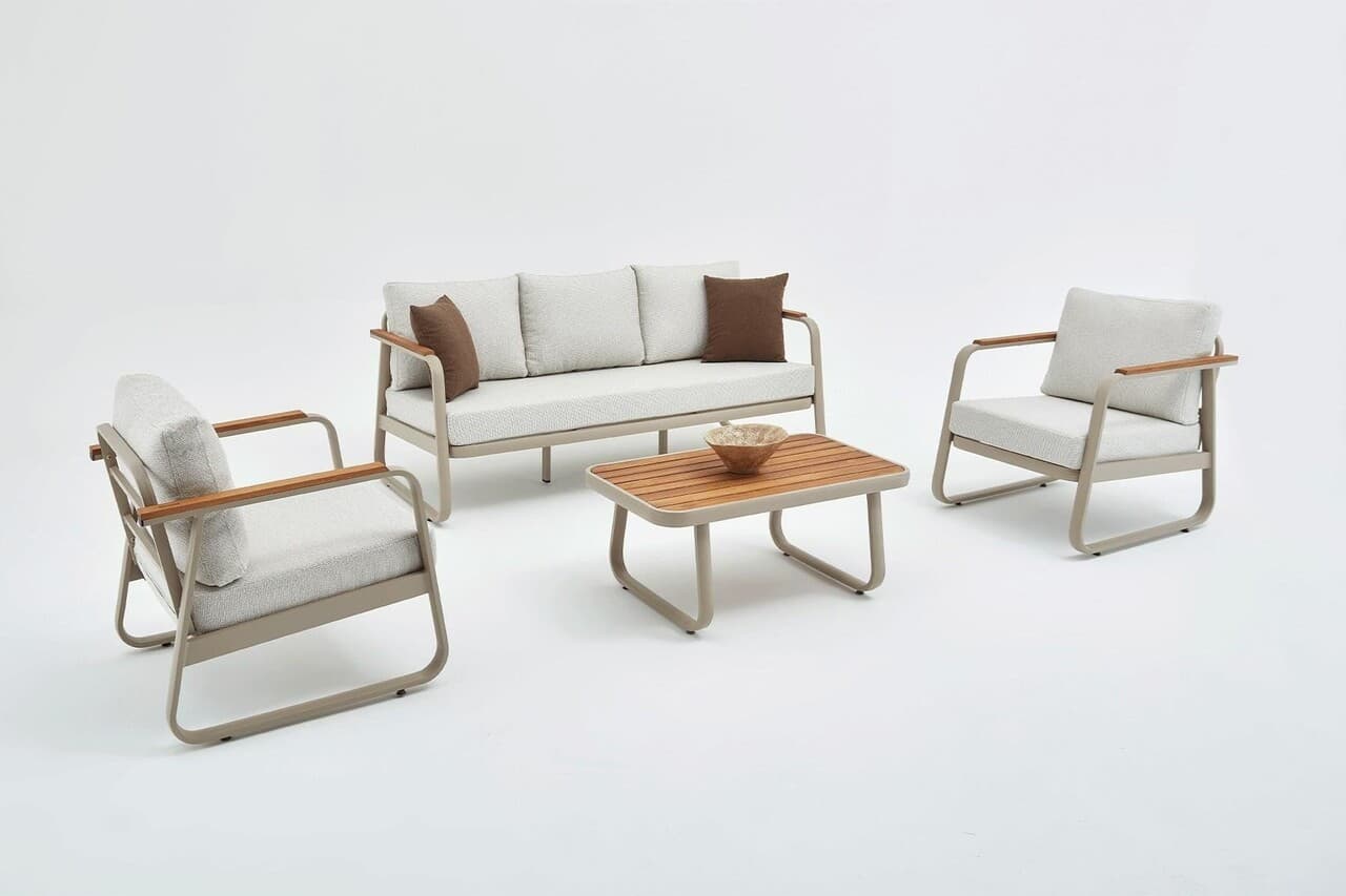 Set mobilier de gradina, Hanah Home, Rio, Bej