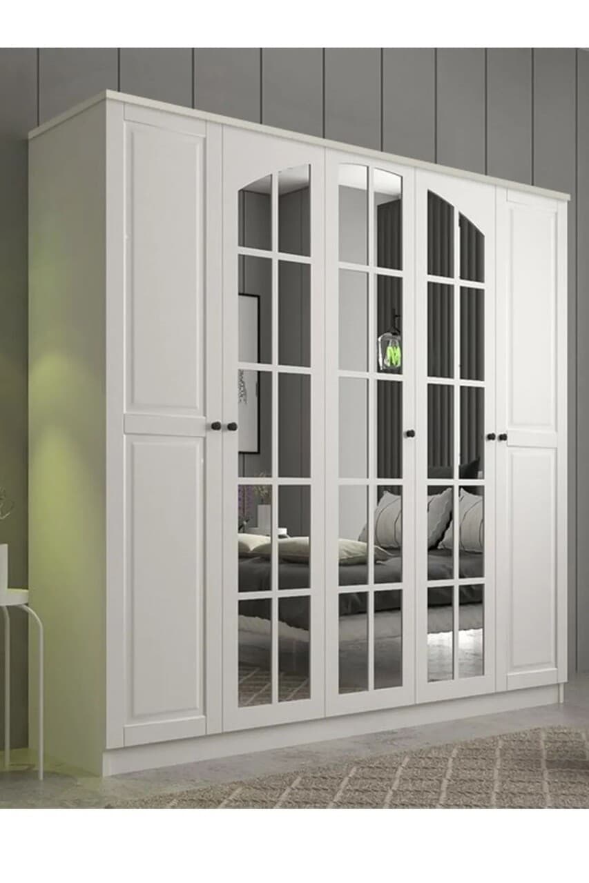 Dulap pentru haine, Hanah Home, Rb-017, 175x210x52 cm, Alb mat