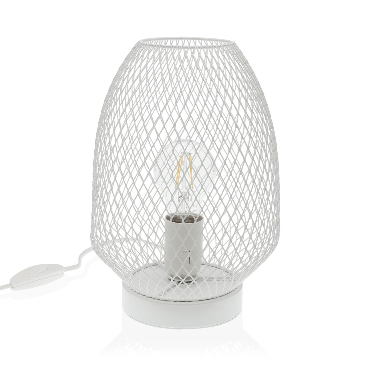 lampa de masa white versa 1 x e27 60w 18x27 cm metal