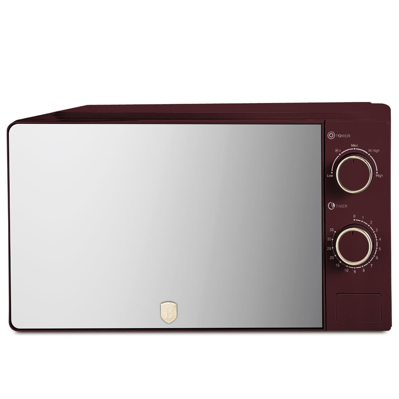 Cuptor cu microunde Berlinger Haus, Leonardo, 1100W, 20L, 44.5x24.2x32.5 cm, visiniu mat/argintiu