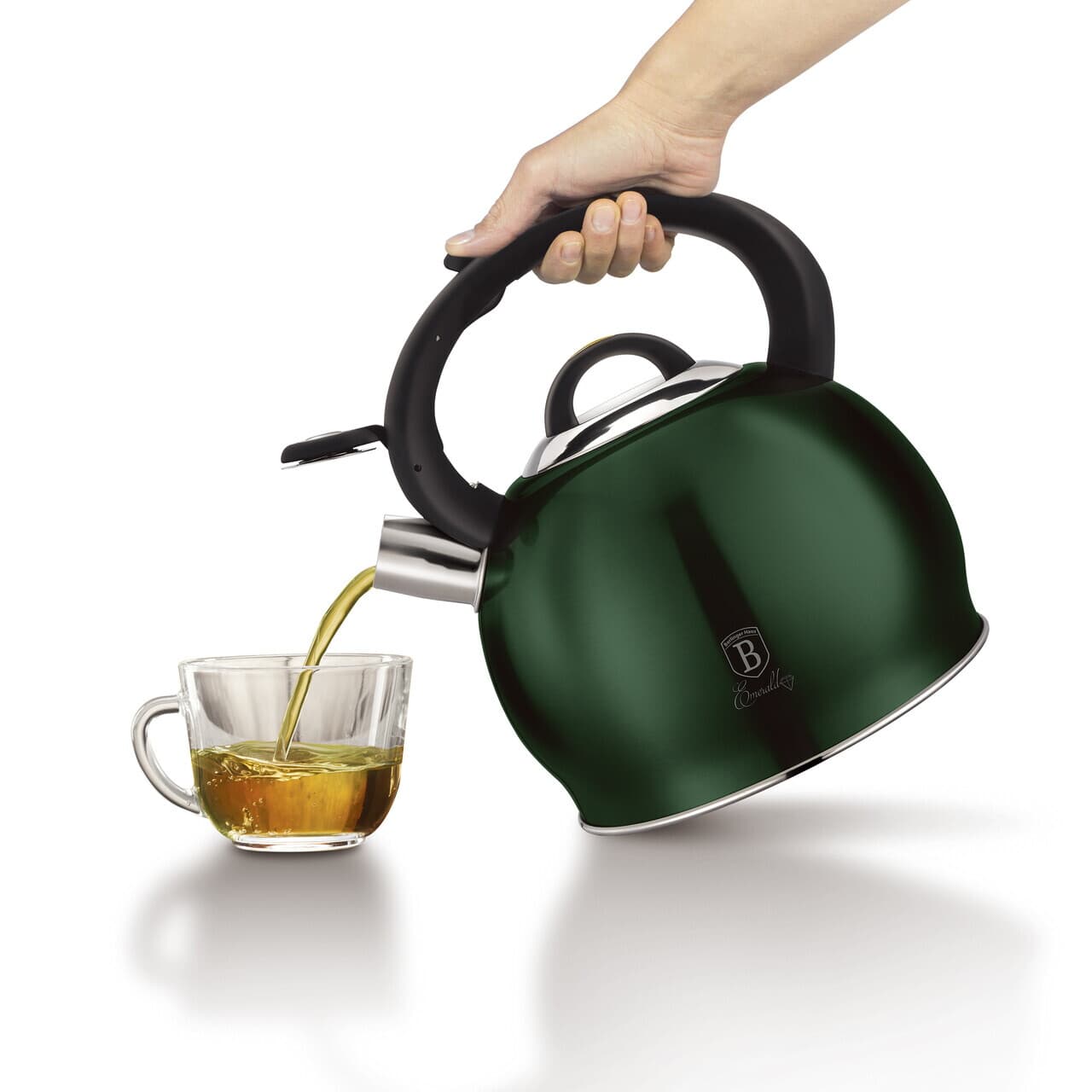 Ceainic Berlinger Haus, Emerald, 3 L, inox 18/10, verde/negru
