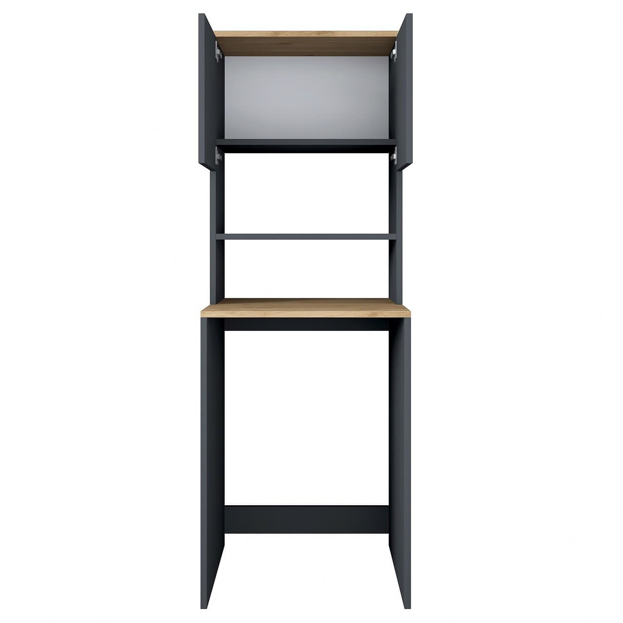 Dulap masina de spalat, Hanah Home, KD101, 65x183.6x60 cm, Nuc / Antracit