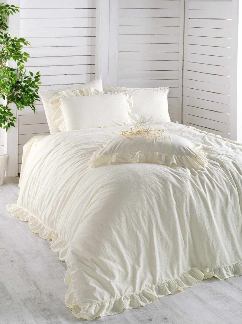 lenjerie de pat dubla l 039 essentiel maison exclusive alb