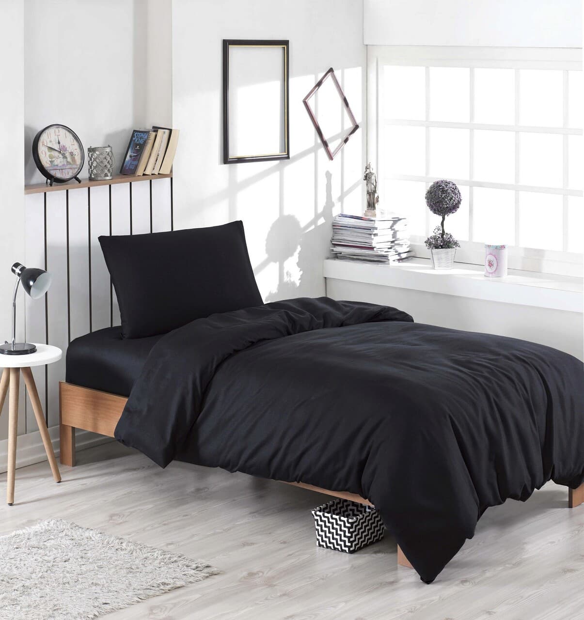 lenjerie de pat pentru o persoana l 039 essentiel maison d zboya 65 bumbac 35 poliester negru