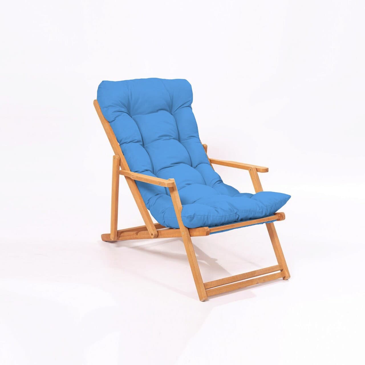 Set mobilier de gradina 3 piese, Hanah Home, My007, Albastru / Natural