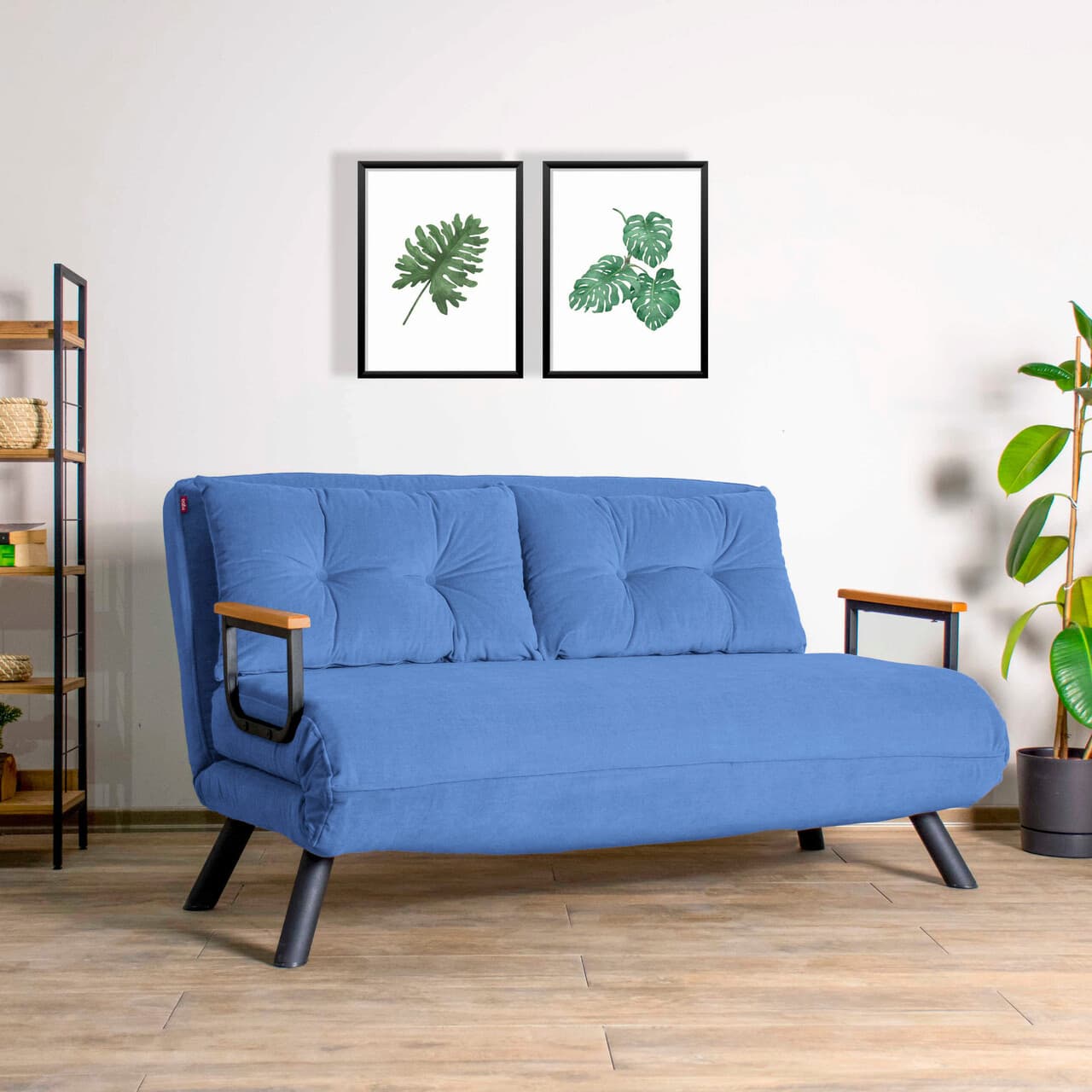 Canapea extensibila 2 locuri, Atelier del Sofa, 859FTN2707, Albastru
