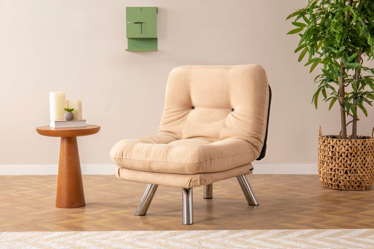 Fotoliu extensibil, Atelier del Sofa, 859FTN2320, Crem