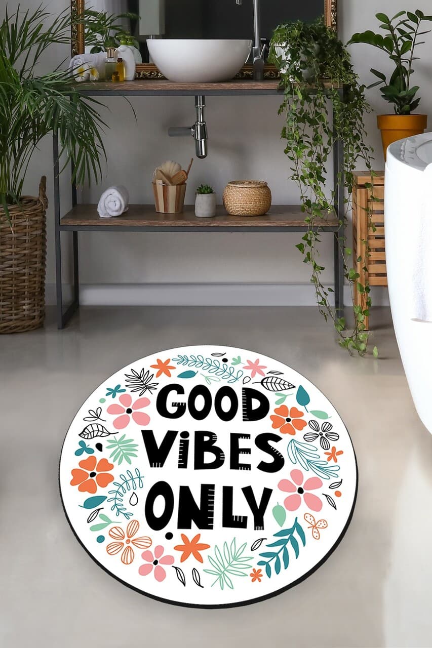 Covoras de baie, L'essentiel Maison, Flower In The Garden 200, Poliester, Multicolor