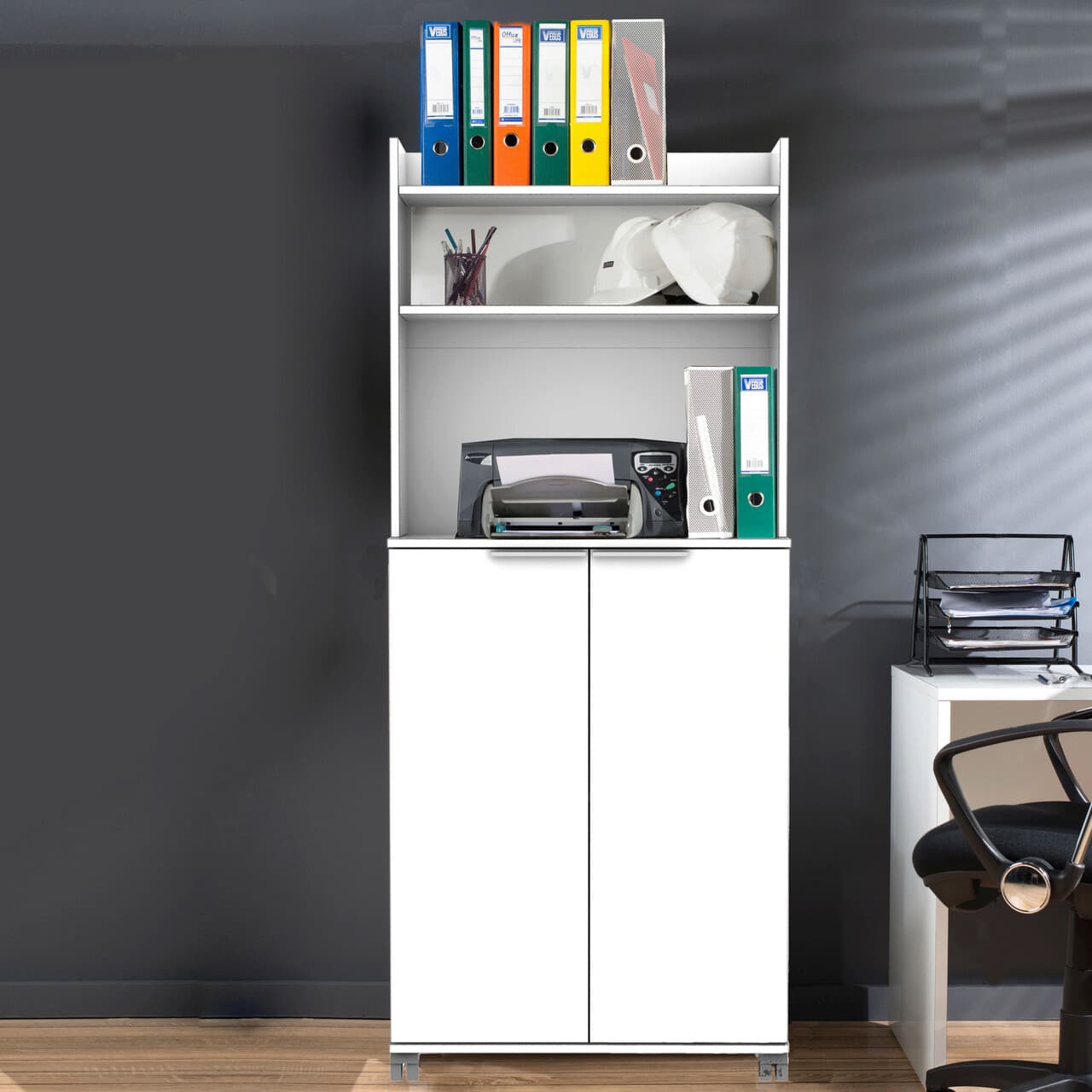 Dulap multifunctional, Hanah Home, Adr-470-Pp-1, 73x172x36 cm, Alb