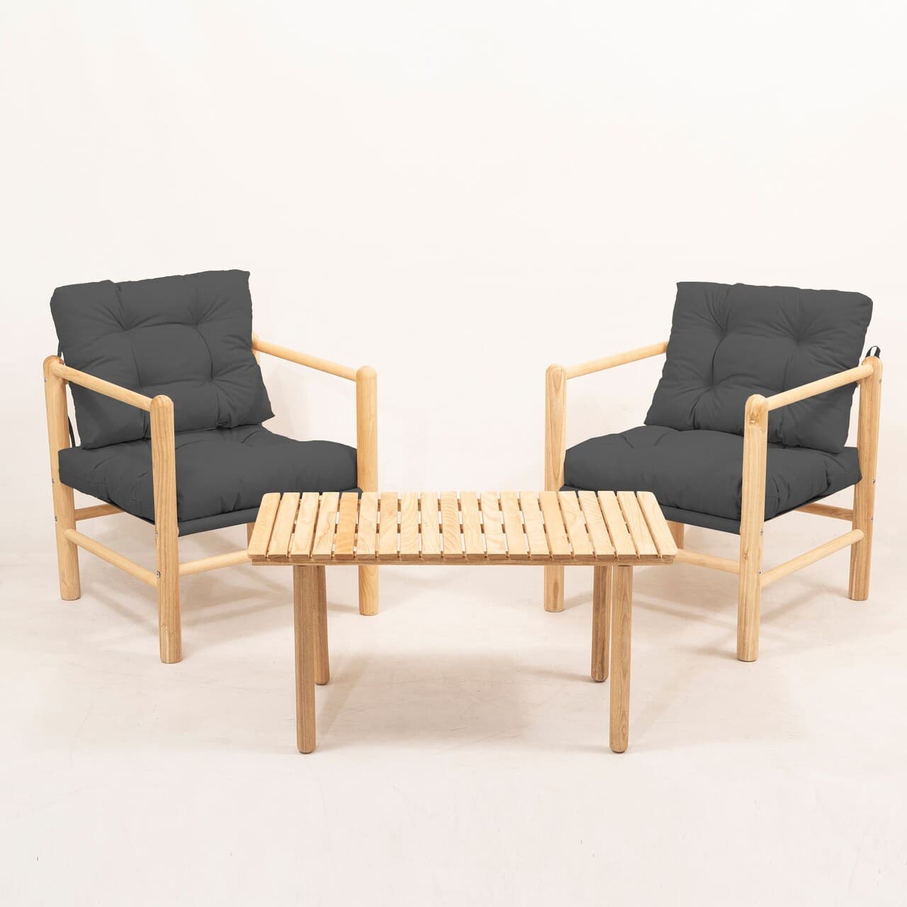 Set mobilier de gradina 3 piese, Hanah Home, MYG02, Antracit
