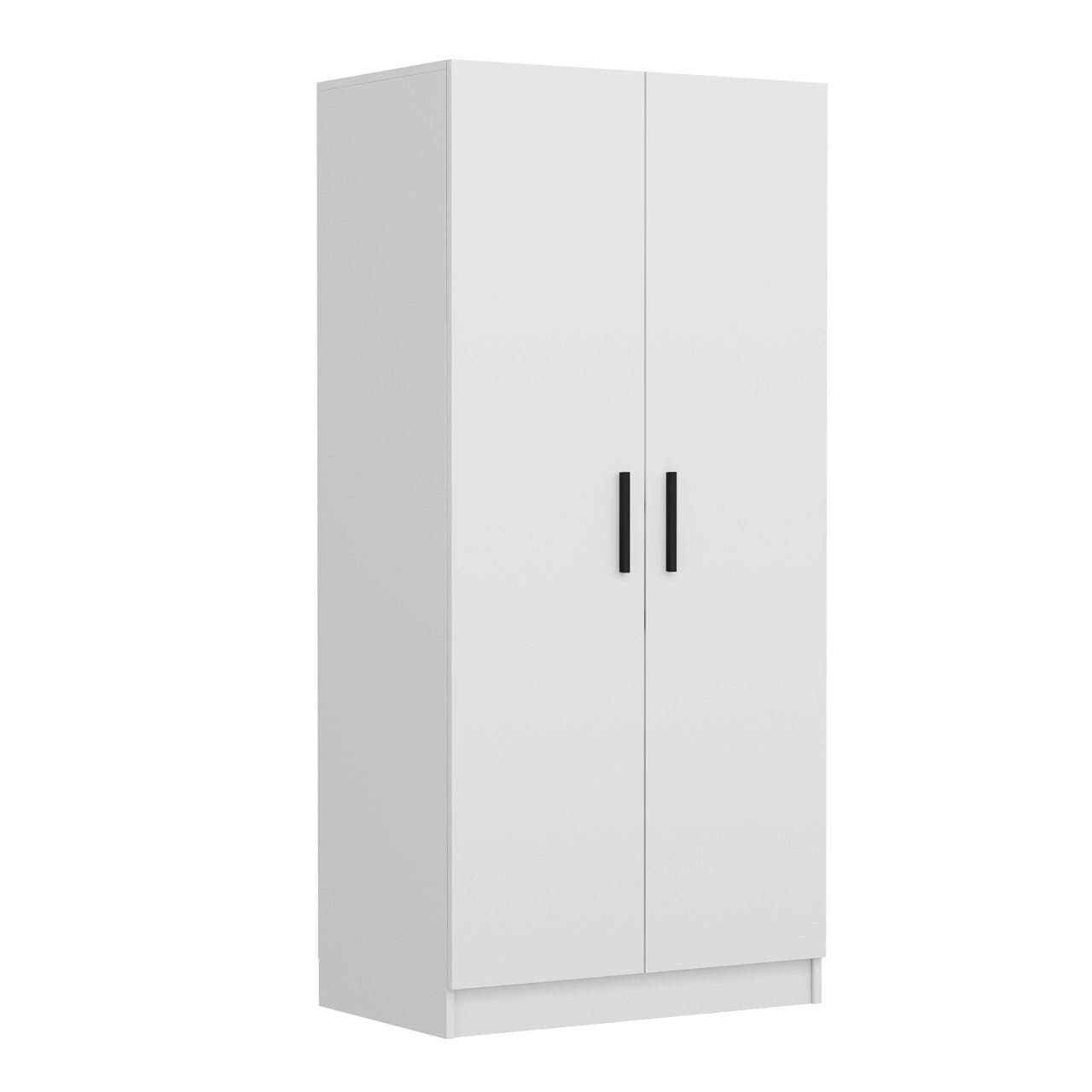 Dulap pentru haine, Hanah Home, Kale Chain White, 90x210x52 cm, Alb
