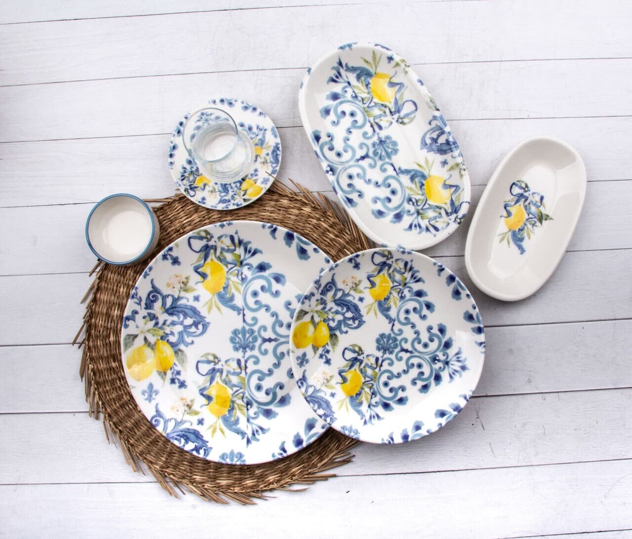 Set de mic dejun, Hermia, 868ARY1132, Portelan, Platou pentru tort: 21 cm (6 bucati), Multicolor