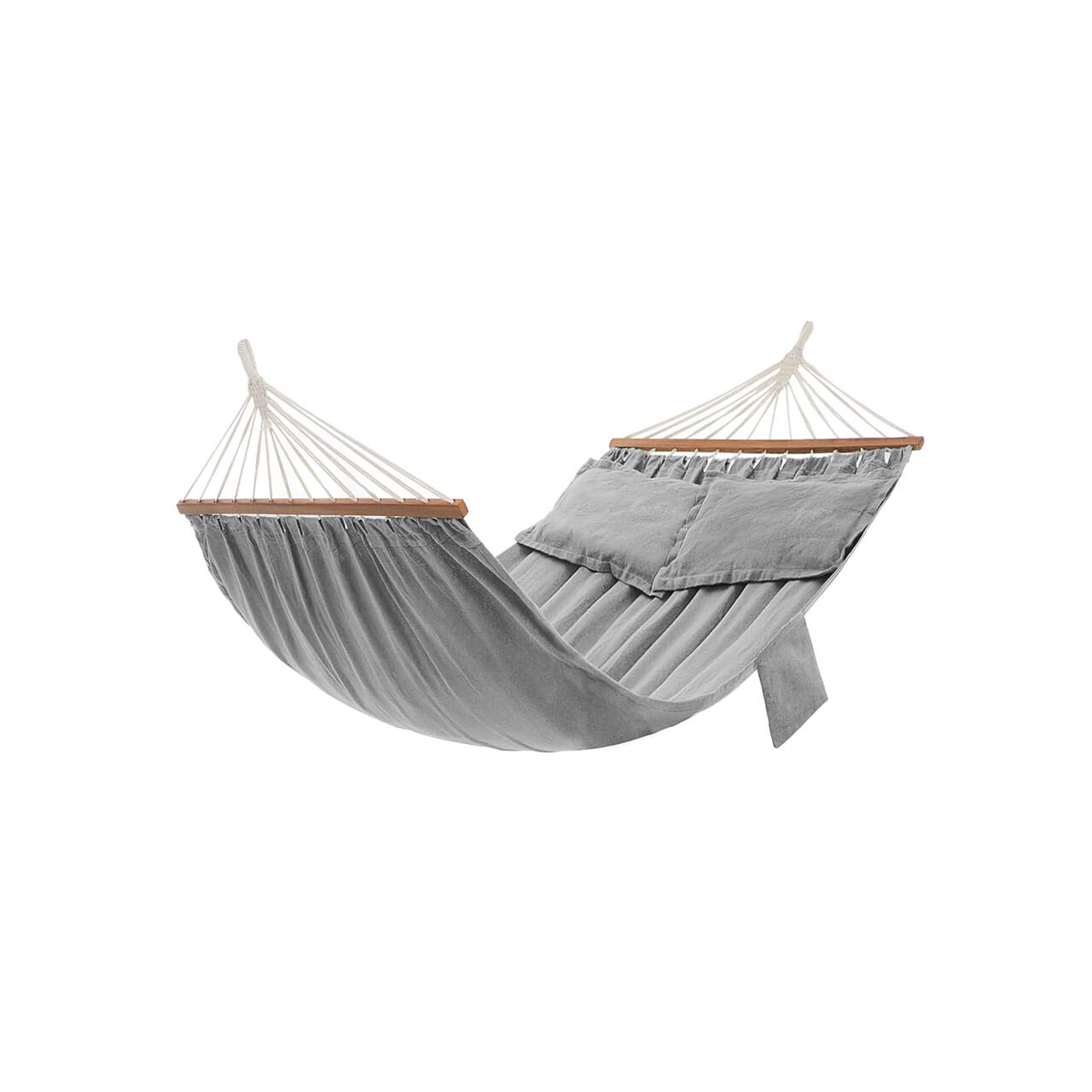 Hamac dublu Songmics, 210x150 cm, amestec bumbac, max 300 kg, gri
