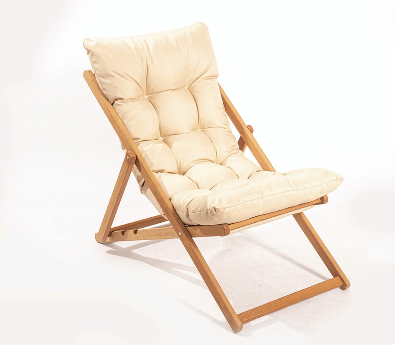 Scaun de gradina, Hanah Home, My006, 59x90x44 cm, Maro / Crem