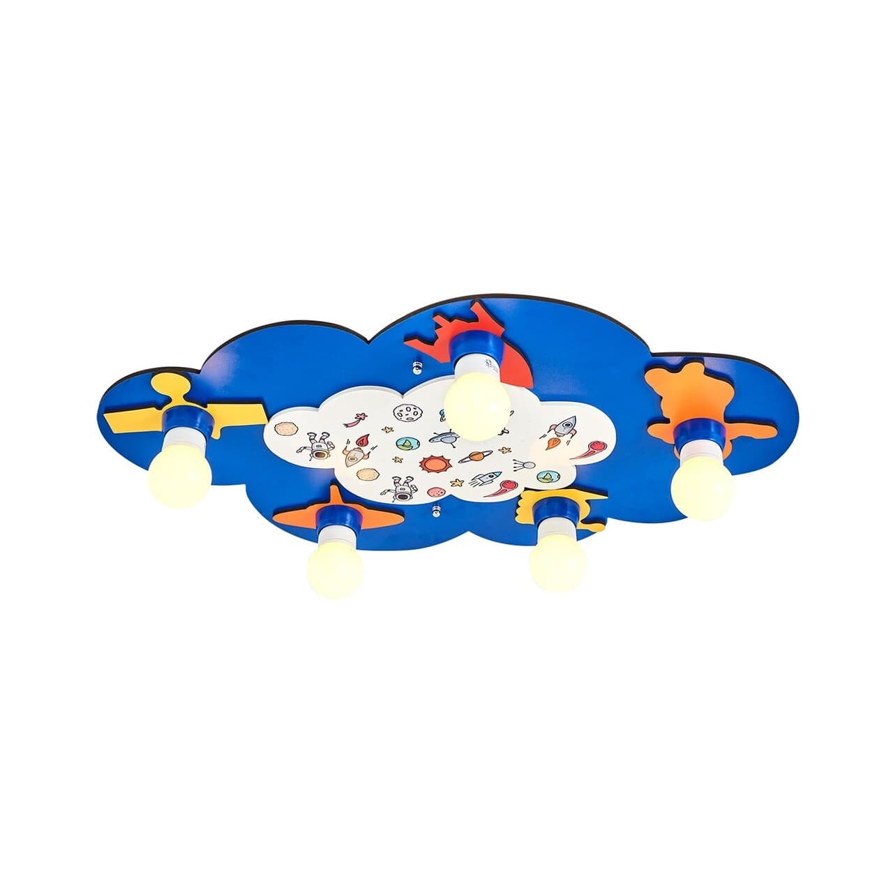 lustra copii l1536 blue lightric 70 x 44 x 6 cm 5 x e27 24w albastru