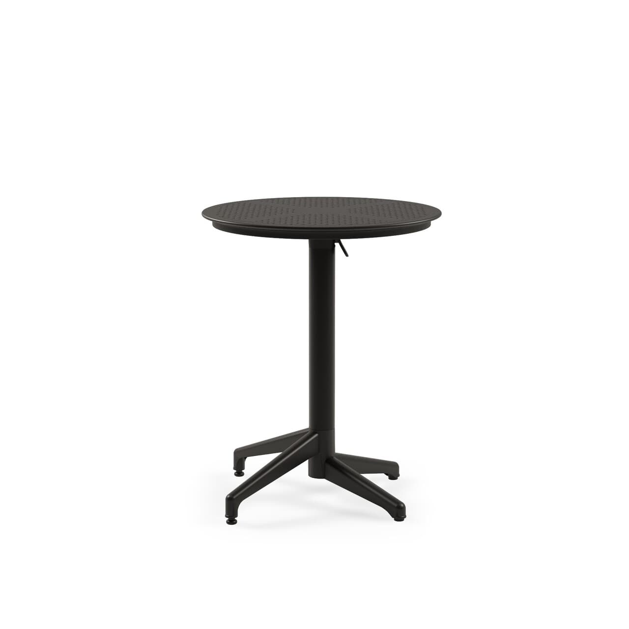 Masa pliabila, Hanah Home, Moon Ø60 V2 F, 60x78x60 cm, Negru