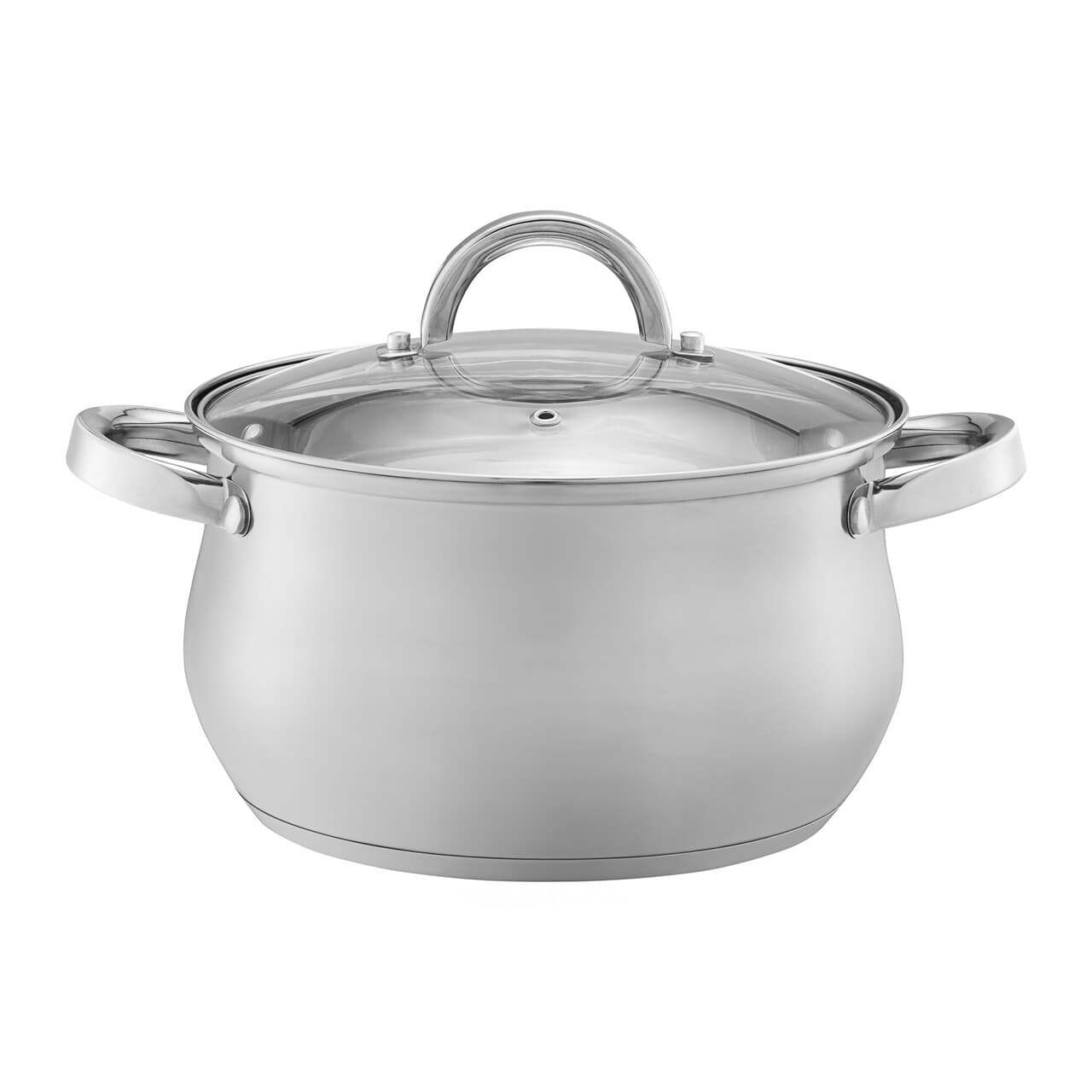 oala cu capac domingo domotti 20 cm 4 l inox sticla argintiu