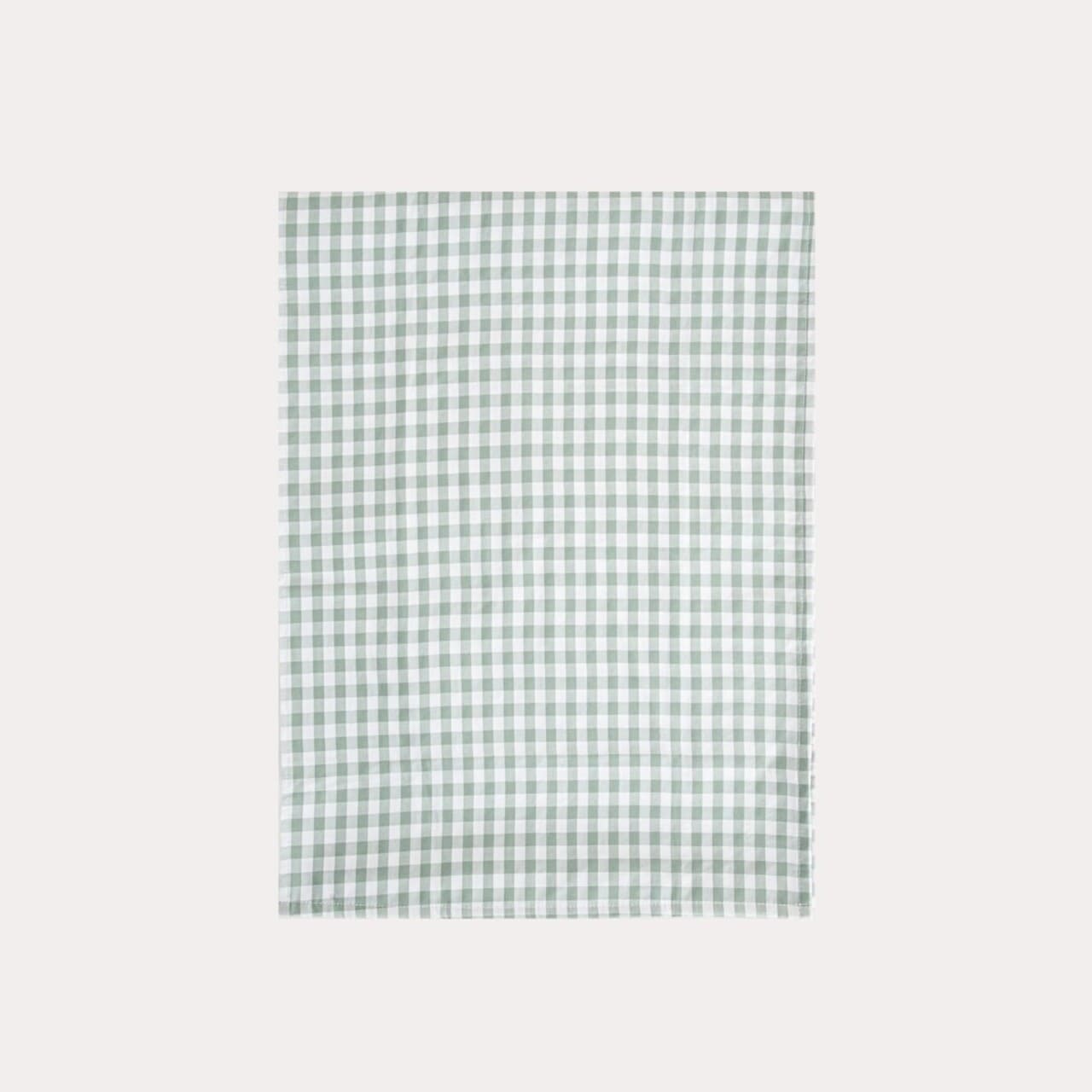 Fata de masa Alambra, Homla, 130x180 cm, poliester/vascoza, verde/alb