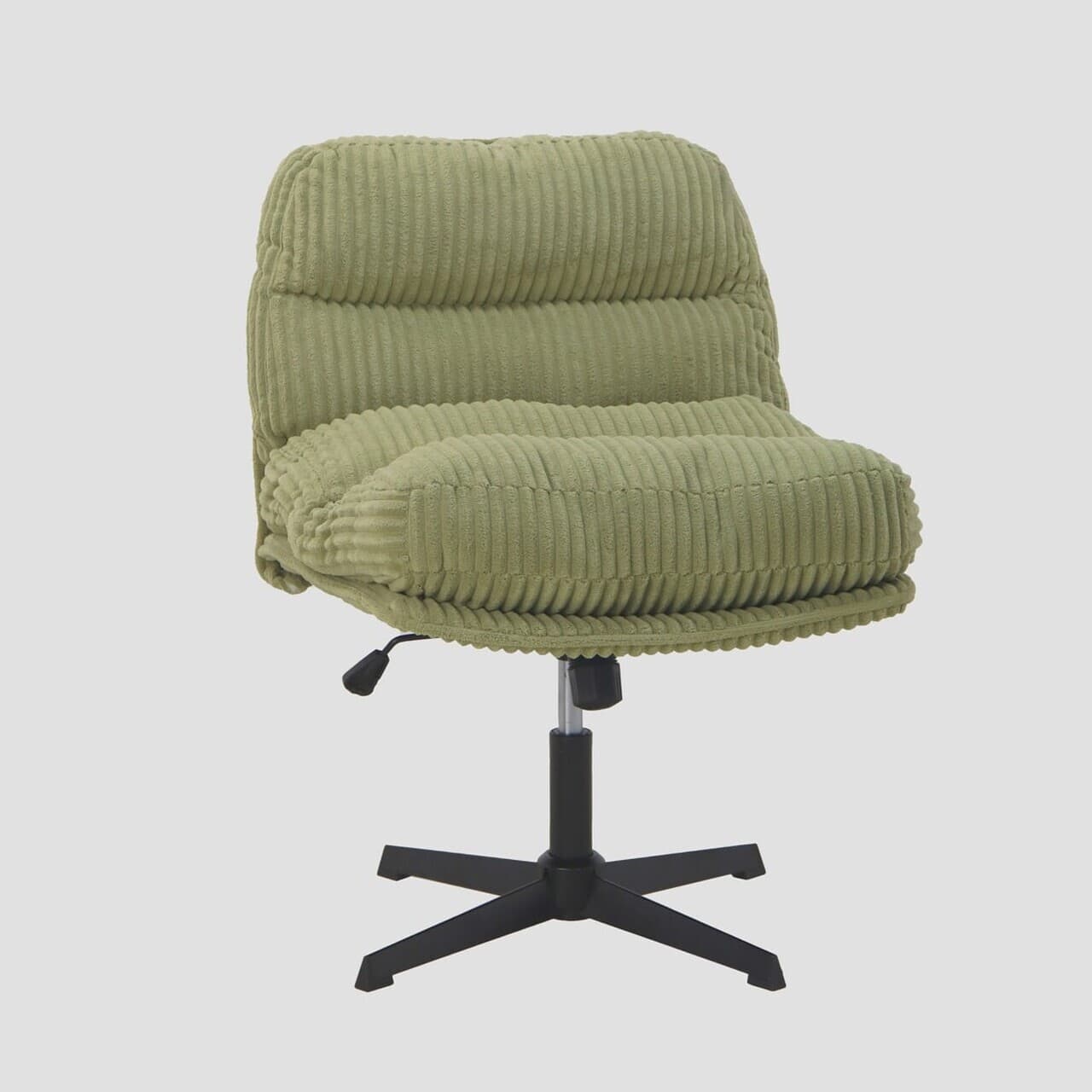 Scaun de birou rotativ Cordivo, Homla, 66x71x83 cm, metal/poliester/bumbac, verde olive