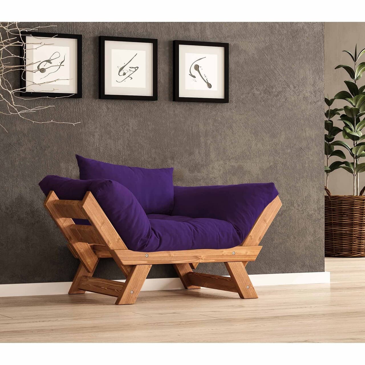 Fotoliu de gradina, Hanah Home, CPT8157-140, Tec / Mov