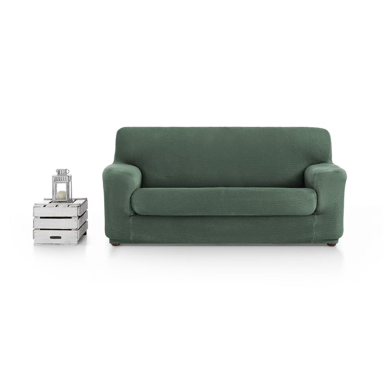 Husa elastica canapea, Belmarti, Milan, 2 locuri, verde