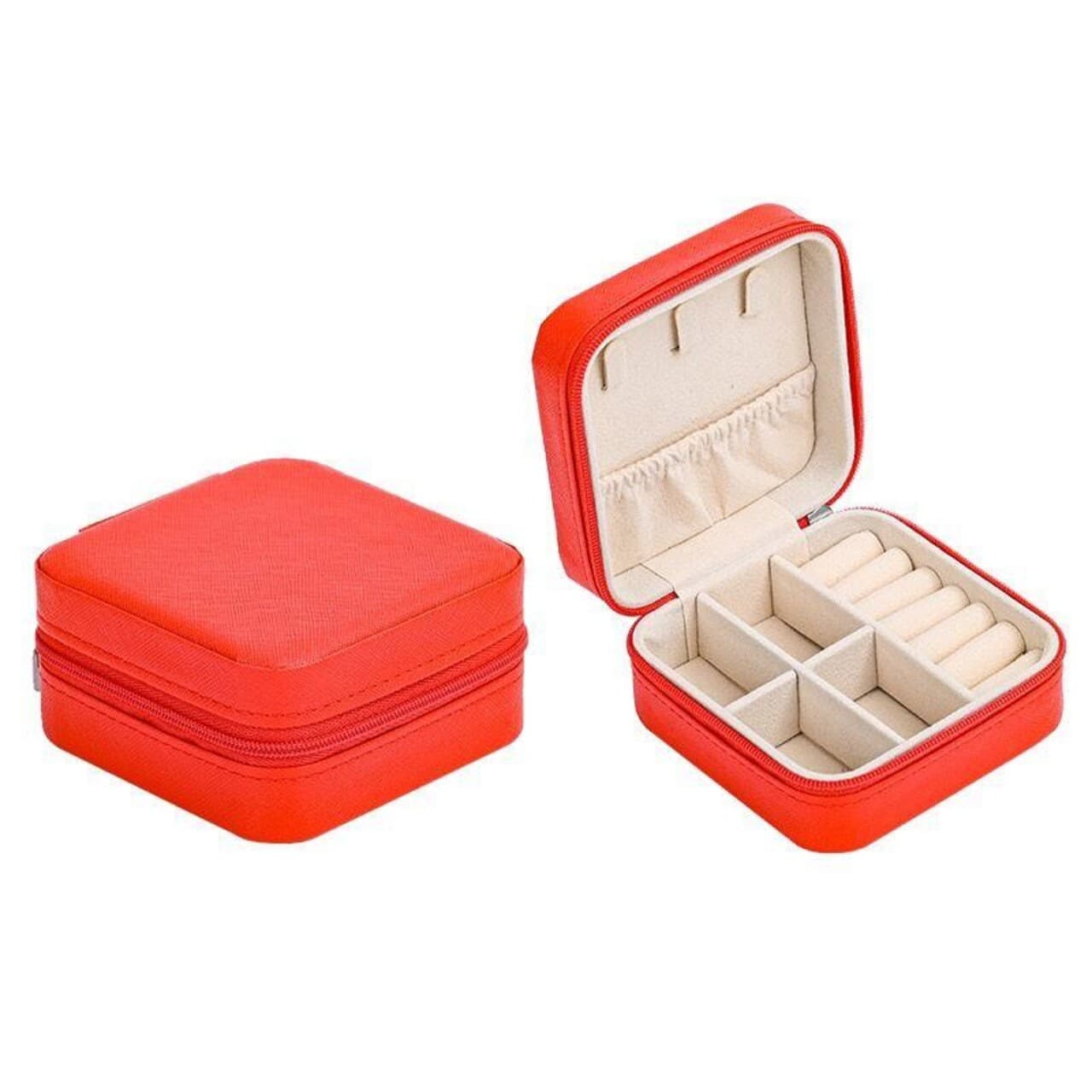 Cutie de bijuterii, Red, 10x10x5.5 cm, Rosu