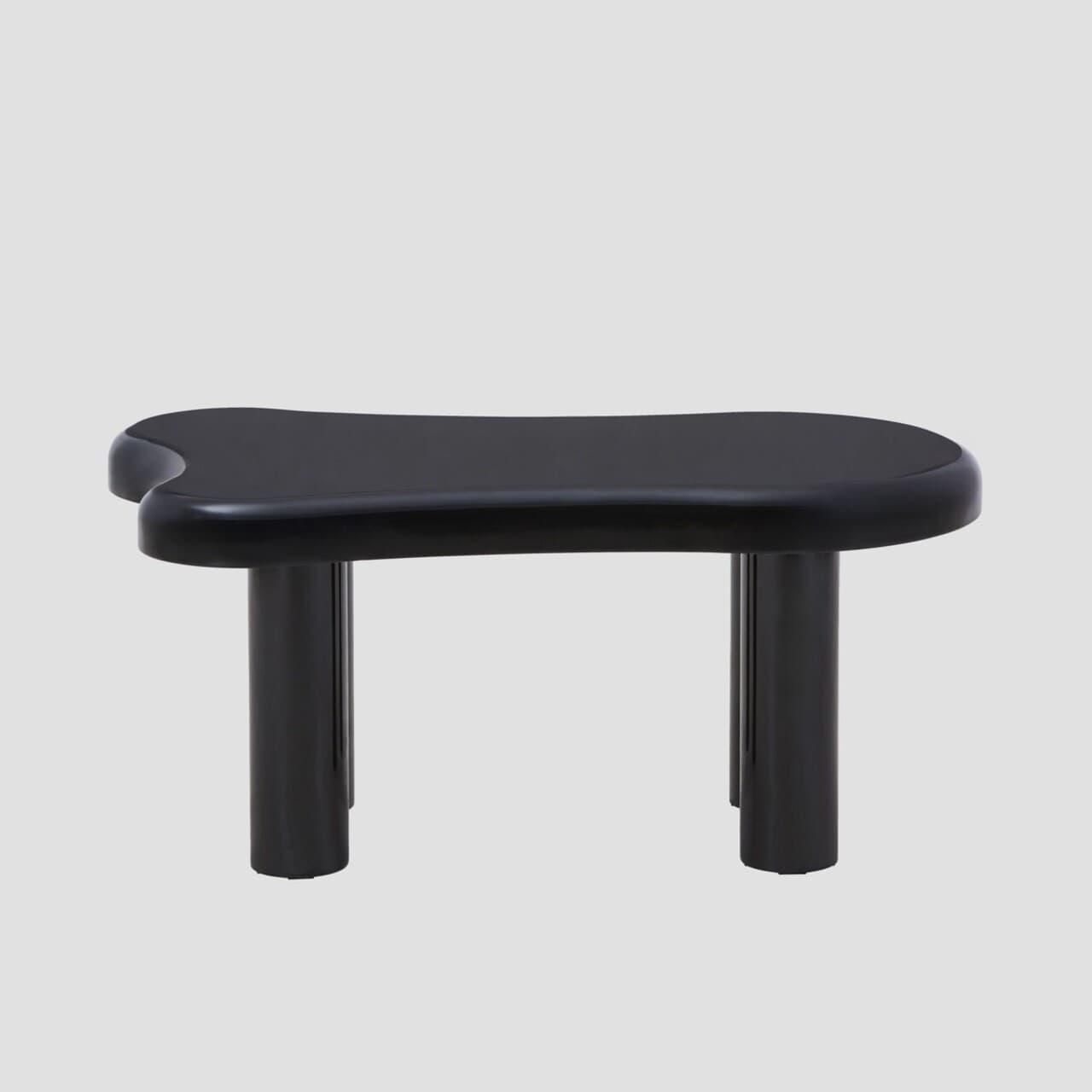 Masuta de cafea Alto, Homla, 100x60x45 cm, MDF, negru lucios
