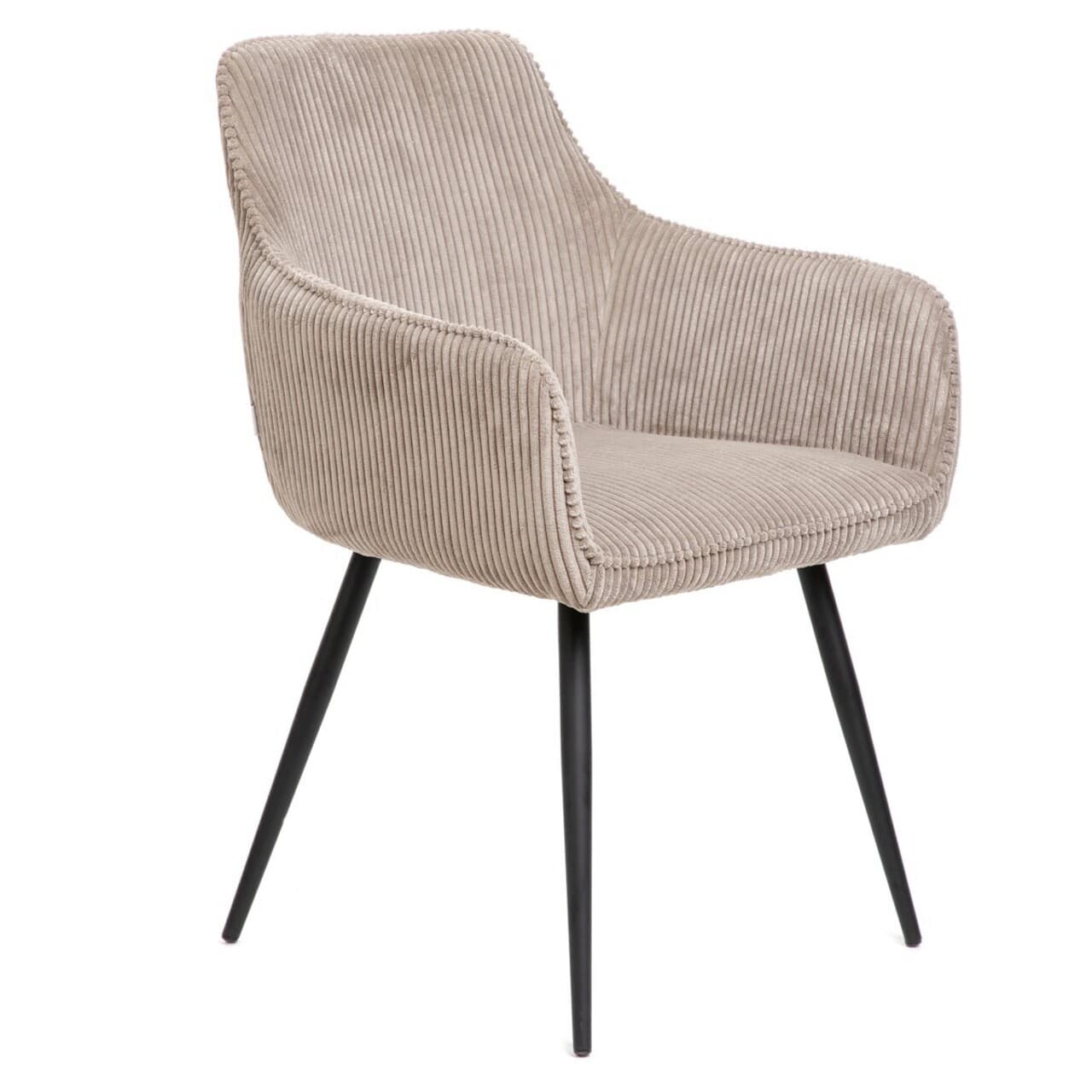 Scaun Satori Faso, Homla, 59x57x84 cm, MDF/metal/catifea din poliester, bej