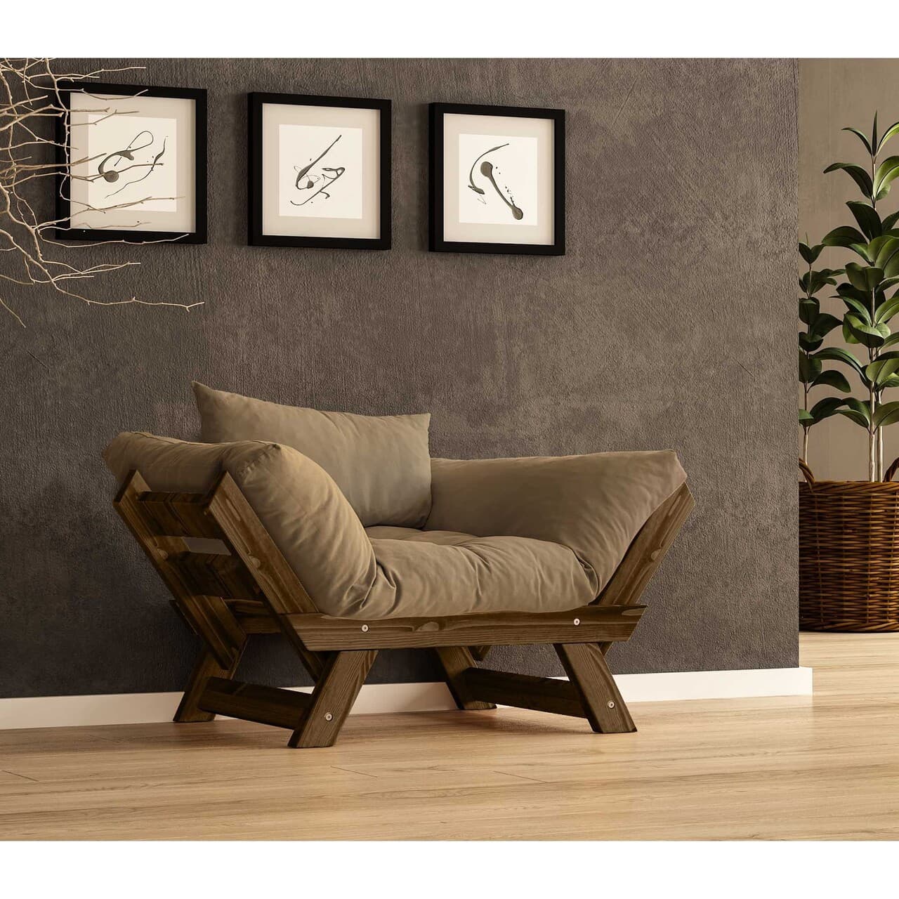 Fotoliu de gradina, Hanah Home, CPT8132-140, Nuc / Camila