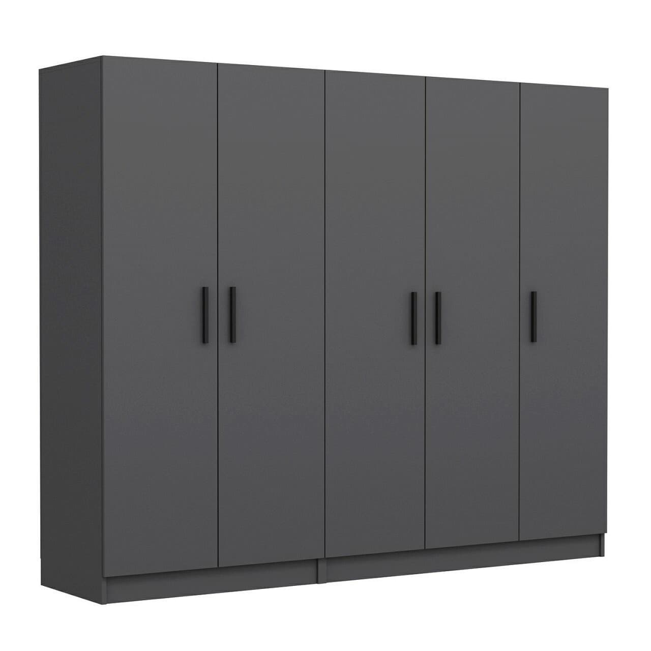 Dulap pentru haine, Hanah Home, Kale, 225x210x52 cm, Antracit