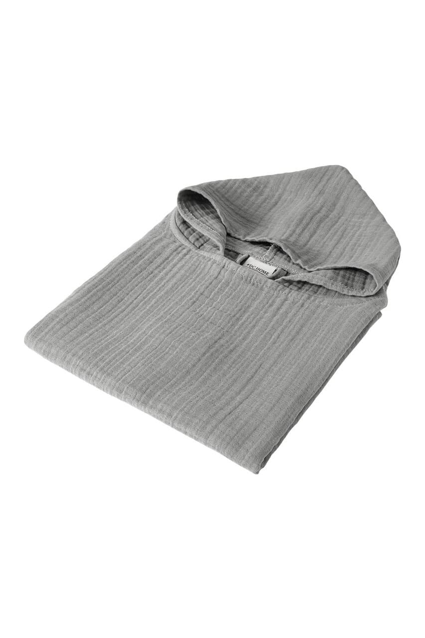 Poncho pentru copii, L'essentiel Maison, Juno, 74x80 cm, Bumbac, Gri