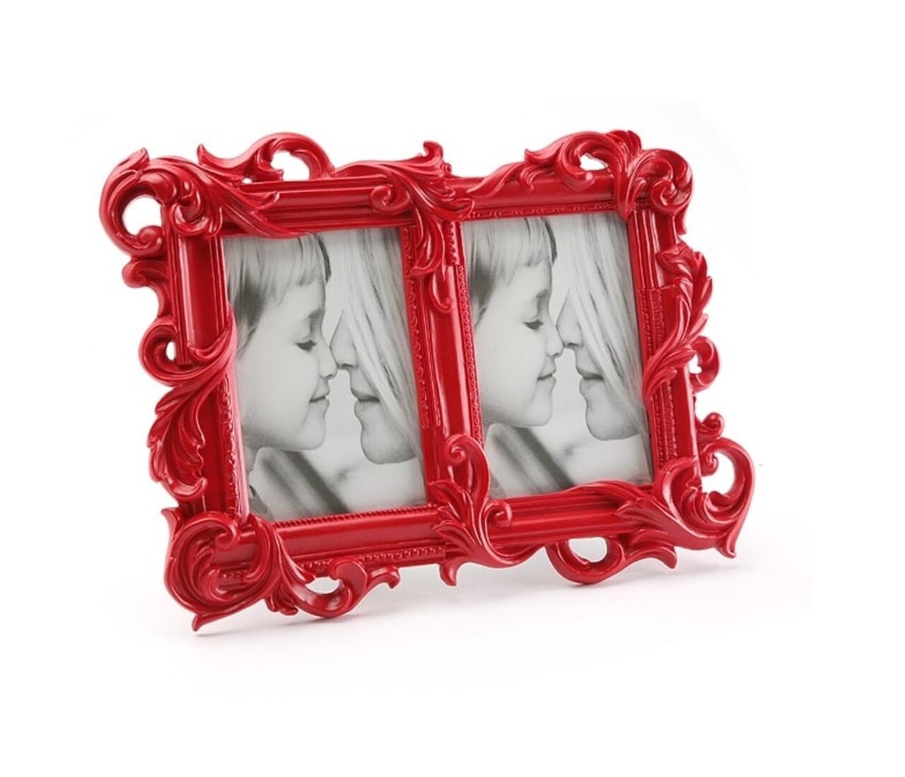 rama foto giovanna versa 32x24 cm 2 fotografii polirasina rosu