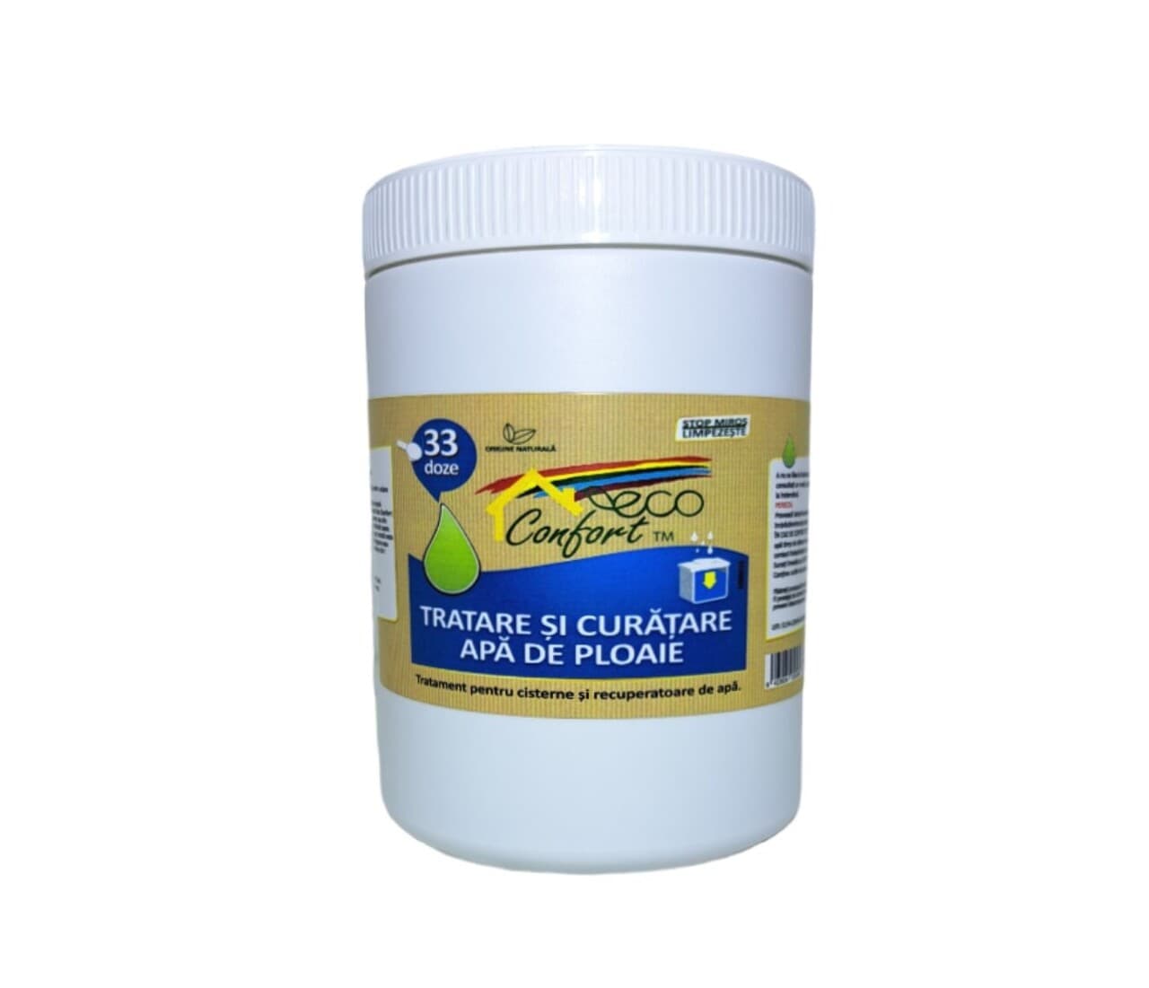 Solutie biologica pentru tratare si curatare apa de ploaie, 1 kg, Eco Confort