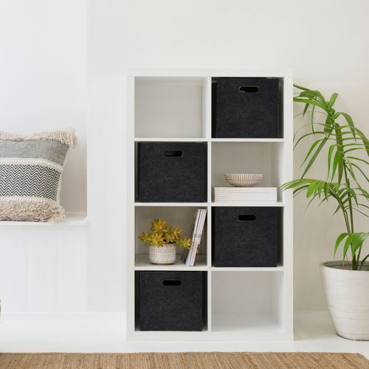 Set organizator de birou din fetru, HMY-6355, Fetru, Negru
