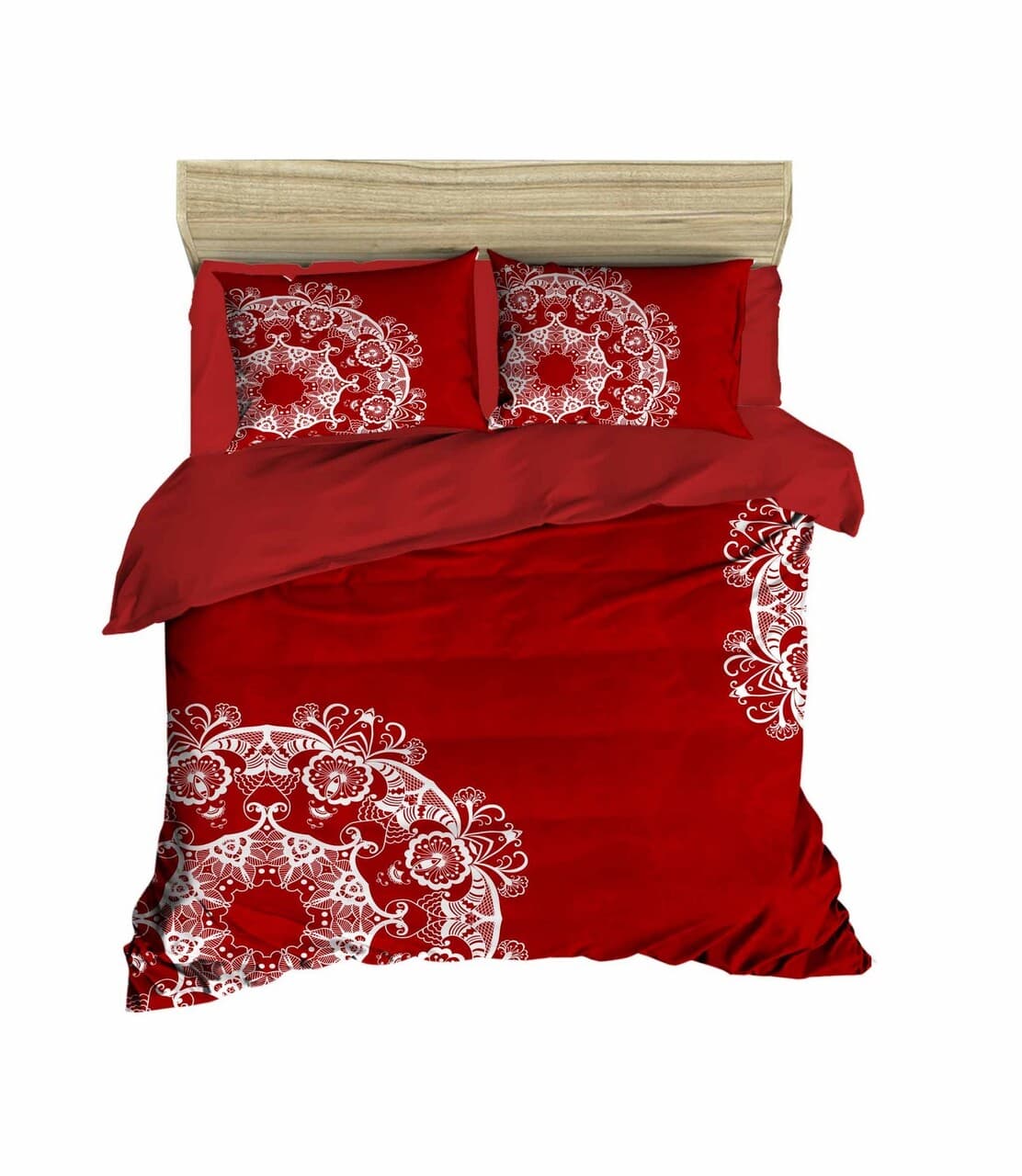 lenjerie de pat dubla xmas 421 pearl home 3 piese amestec bumbac multicolor