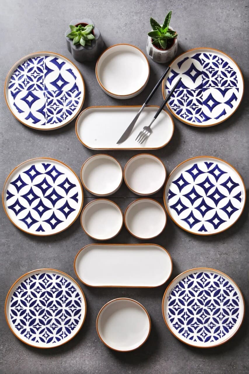 Set de mic dejun, Hermia, 430KSV1383, Platou: 25 x 11 x 3,5 cm (2 bucati), Multicolor