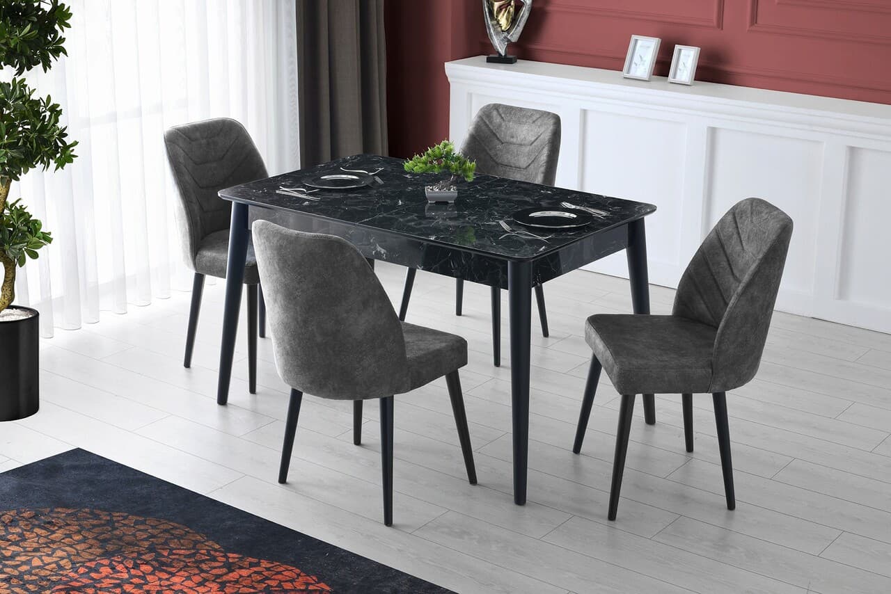 Masa extensibila, Hanah Home, Lotus, 130x75x80 cm, Antracit