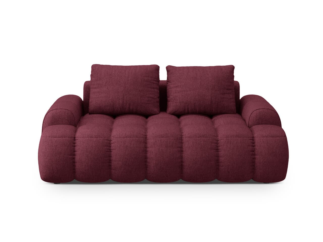 Canapea 2 locuri, Linz, Cosmopolitan Design, 175x100x84 cm, tesatura structurata, bordo