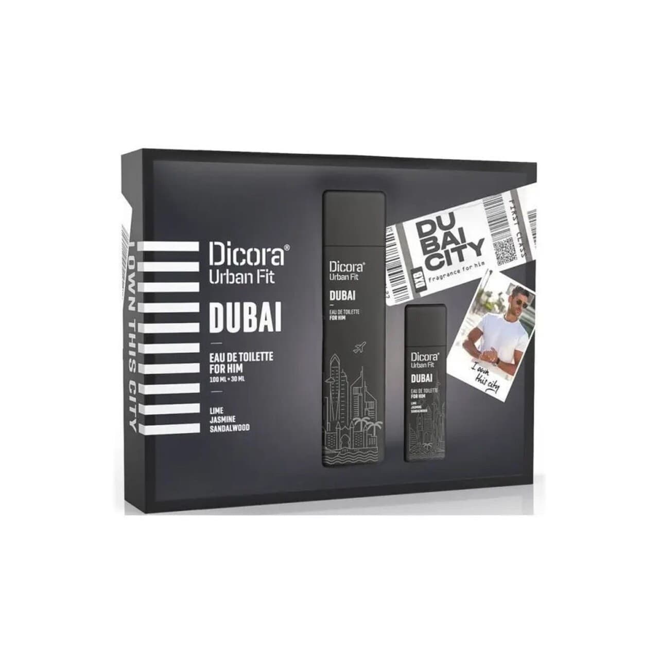 set apa de toaleta barbati dicora urban fit dubai 100ml 30ml