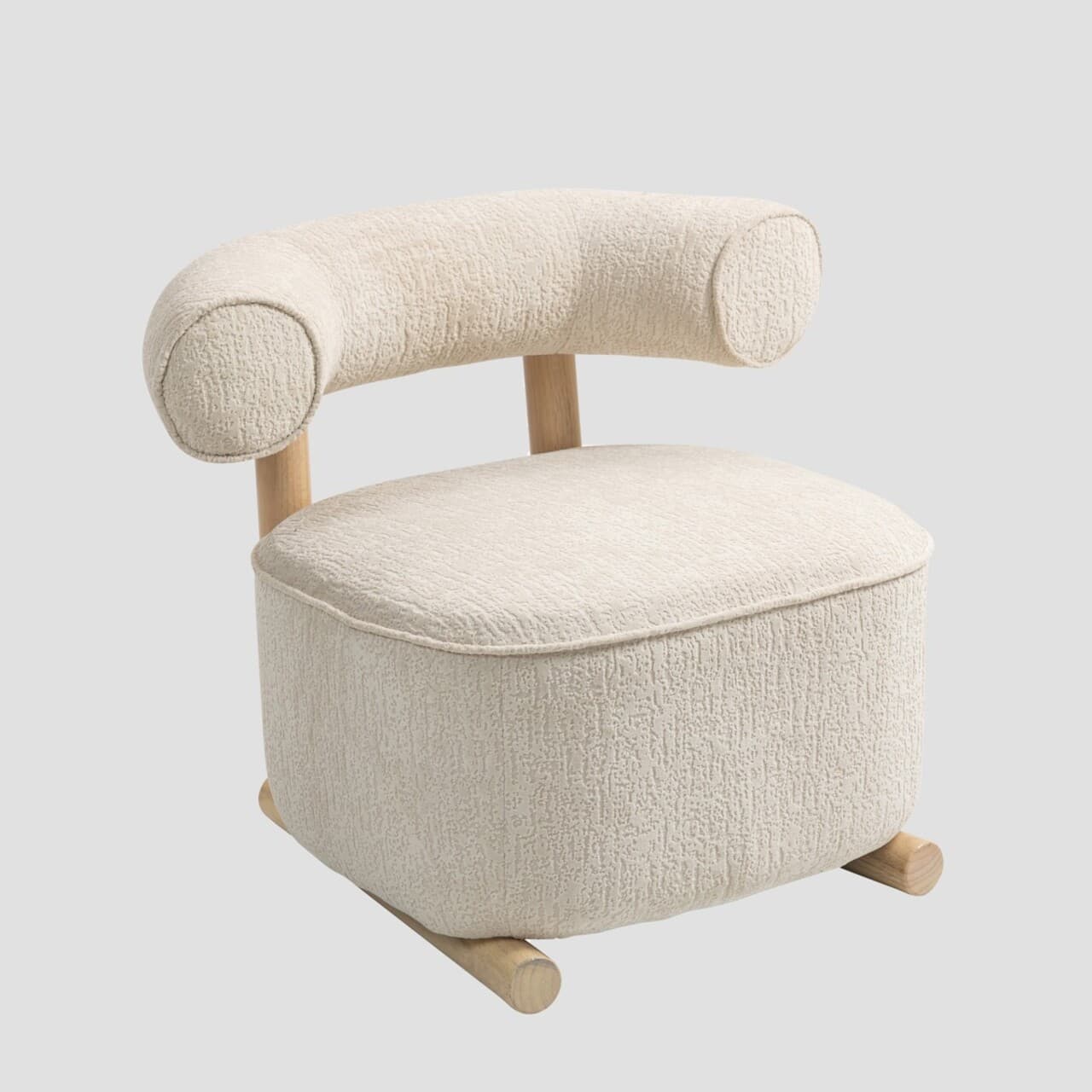 Fotoliu Vita, Homla, 81x72x67 cm, MDF/lemn/poliester, ecru