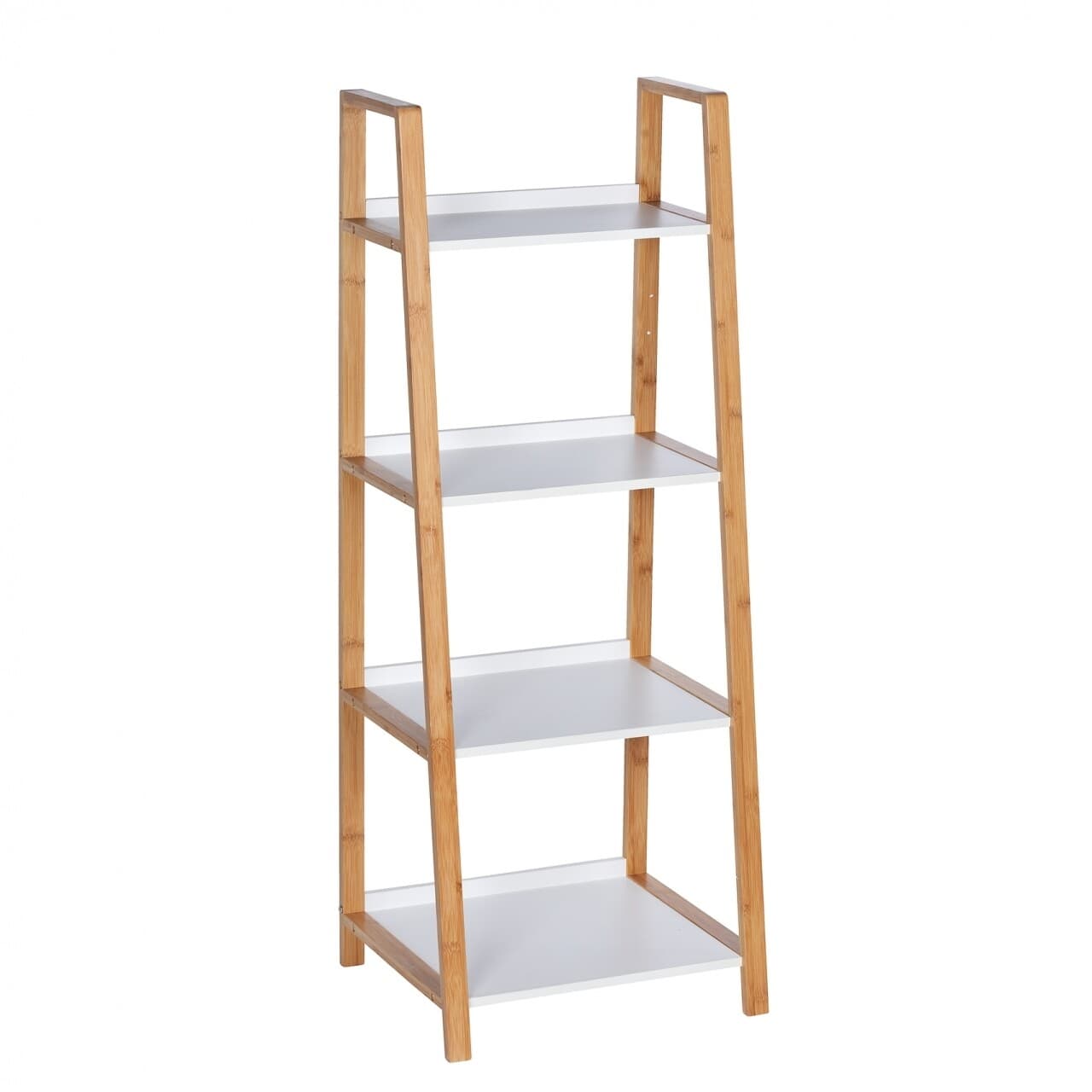 Suport cu 4 rafturi Finja, Wenko, 43 x 112 cm, bambus, natur