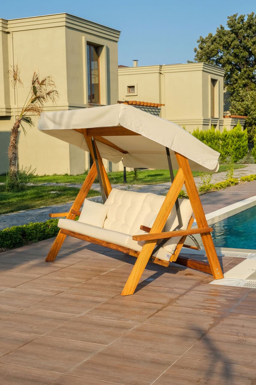 Balansoar de gradina 3 locuri, Hanah Home, Lyon 2400, Bej