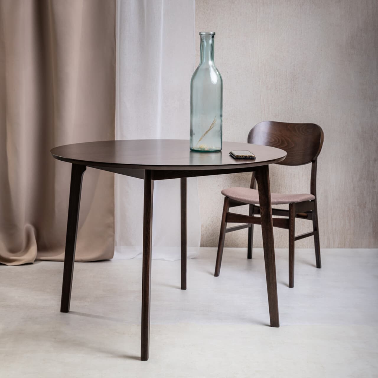 Masa Malti, Homla, 100x75 cm, MDF/lemn, maro inchis